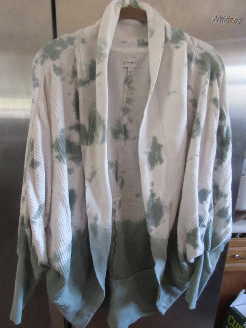 wonderly oversized cocoon cardigan tye die modern M  cotton